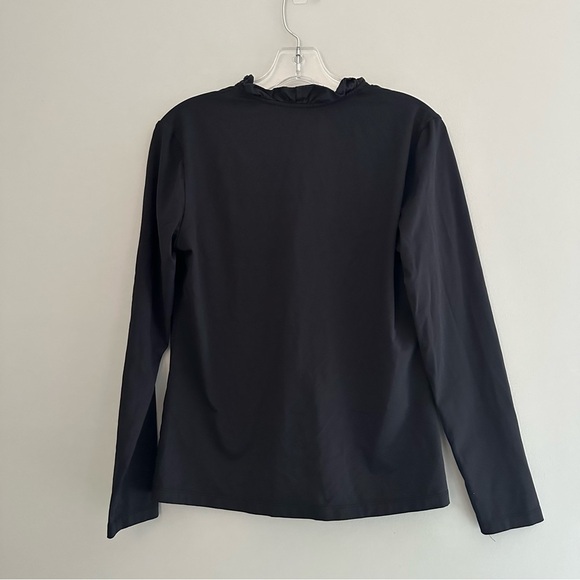 J. McLaughlin Catalina Cloth Black button down ruffle blouse - Picture 5 of 5